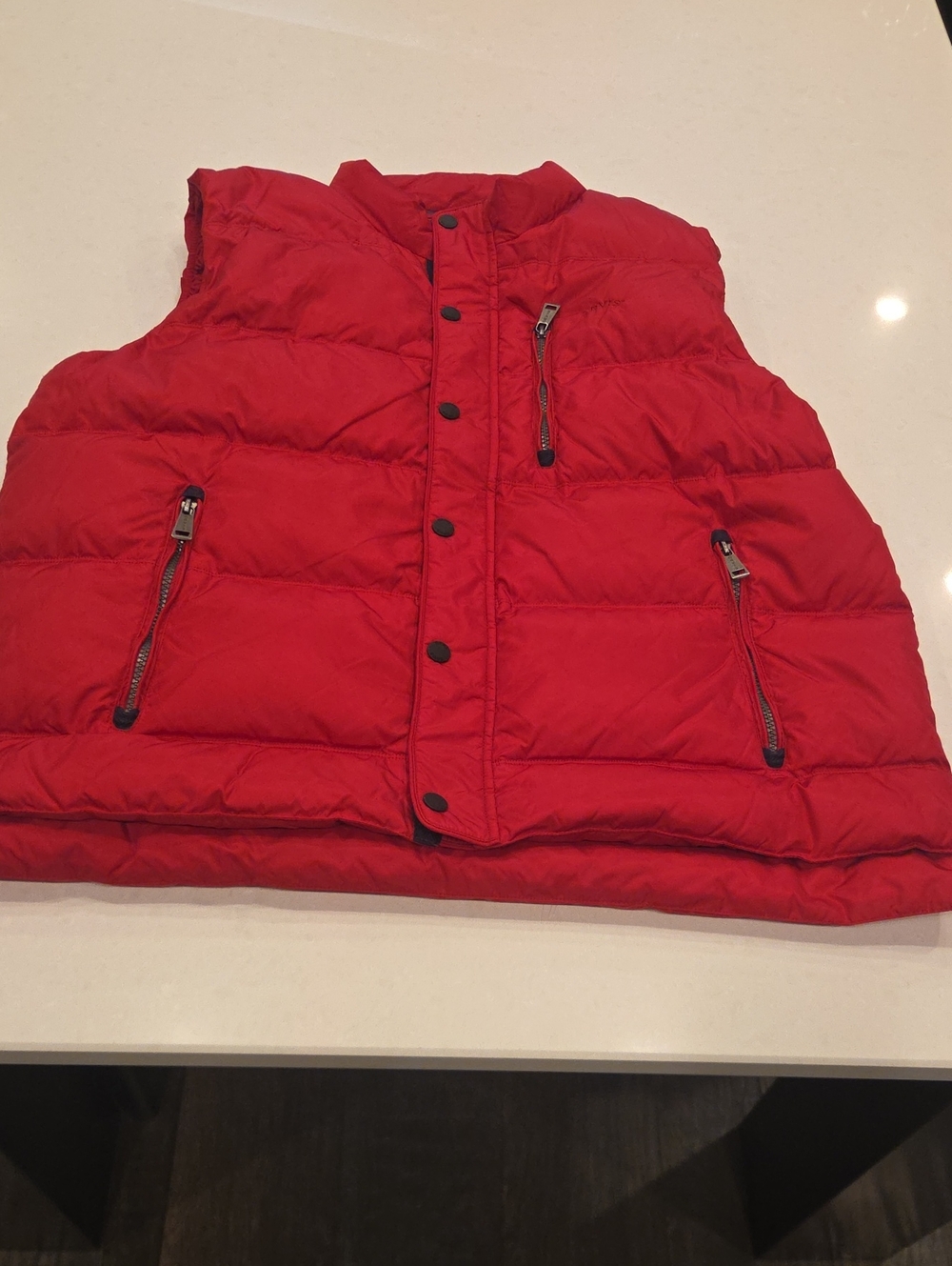 Orvis Red Quilted Down Puffer Vest for Men